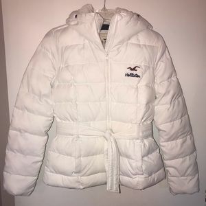 Hollister White Winter Jacket
